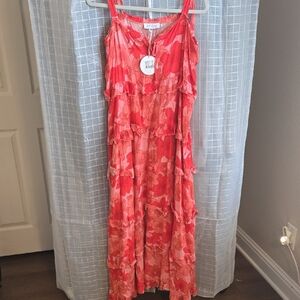 Petal & Pup Red Floral Maxi Dress